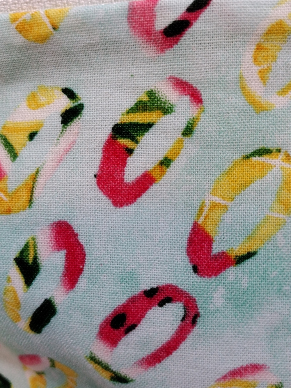 Handmade Multicolor Patterned Zippered Fabric Pouch - Picture 3 of 7